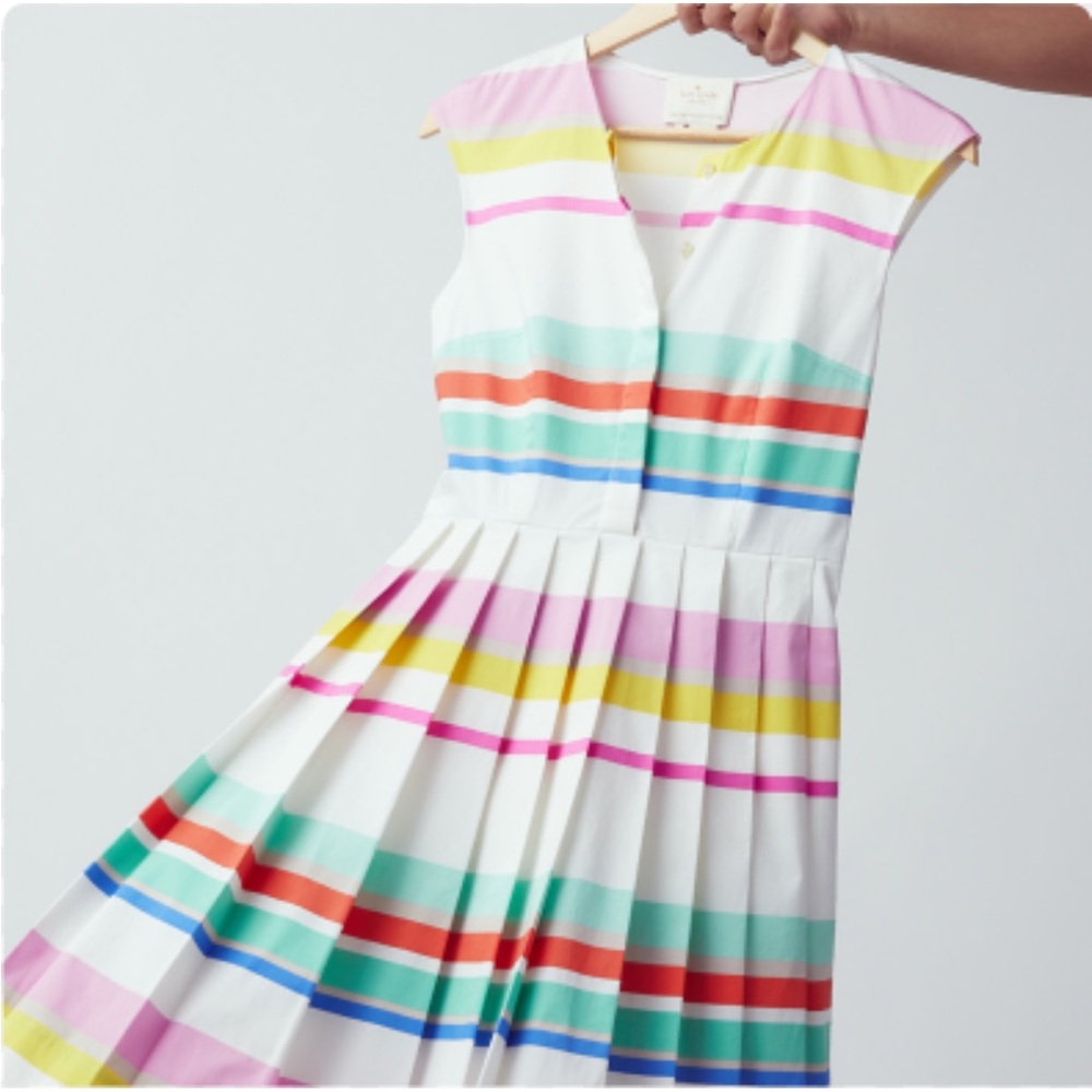 Kate Spade Pastel Striped Dress with Pockets - Size 4